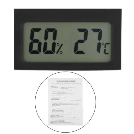 Mini thermomètre portable à grand affichage numérique, indicateur de température et d'humidité (1/5)