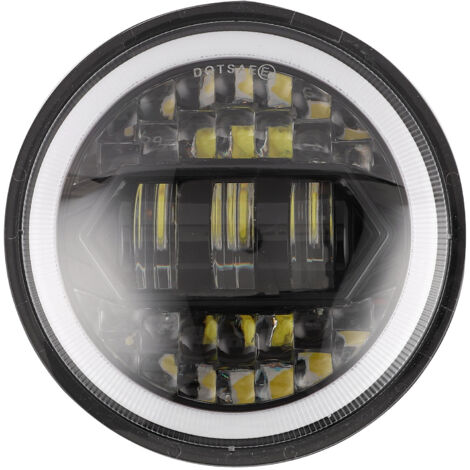 Phare de moto LED 5,75 pouces, 20 000 lm, haute luminosité, étanche IP67, avec câble adaptateur H4-H13 (1/5)