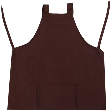 Tablier de cuisine imperméable pour femme, bretelles en H, style chef (couleur café) (1/5)
