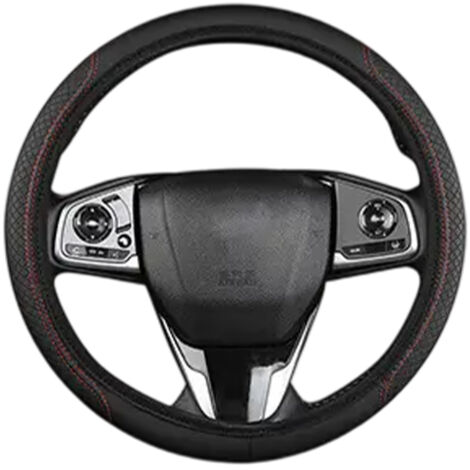 Housse de volant en cuir PU antidérapante et respirante pour volants de voiture de 38 cm de diamètre (1/5)