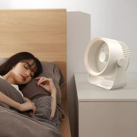 Ventilateur de table silencieux et puissant, orientable à 180°, pour chambre ou cuisine. (1/5)