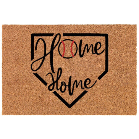 Tapis d'entrée/de porche extérieur amusant sur le thème du baseball, 6040 cm, antidérapant et résistant aux taches, en polyester antidérapant. (1/5)