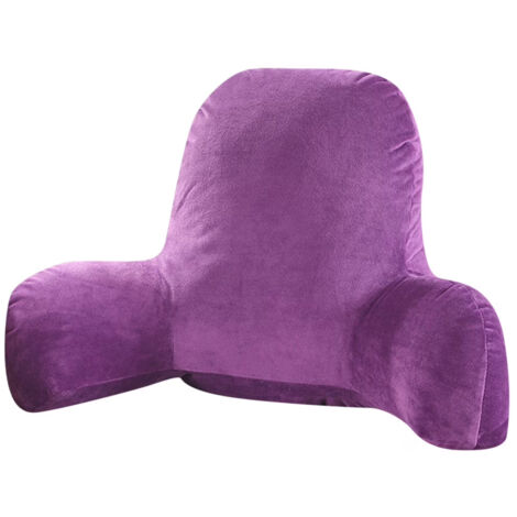 Grand coussin de lecture pour adulte en forme de coin, avec dossier et accoudoirs, offrant un soutien lombaire et un confort exceptionnels. (1/5)
