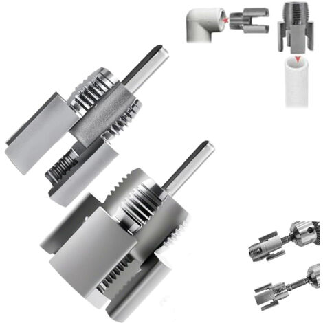 Outil de filetage pour tubes, intégrant des outils de filetage interne et externe, compatible avec les kits de filetage pour tubes PVC. (1/5)