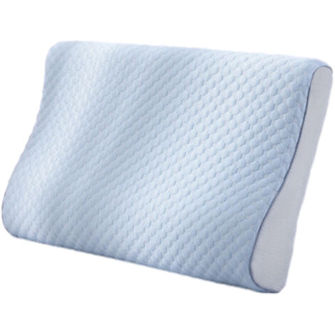 Taies d'oreiller de rechange pour oreillers profilés, taies d'oreiller cervicales en mousse à mémoire de forme avec fermeture éclair, protège-oreillers cervicaux en coton doux. (1/5)