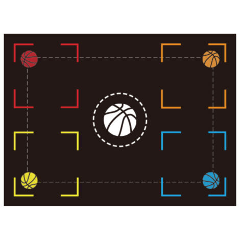 Tapis d'entraînement au jeu de jambes pour le basketball - Tapis portable antidérapant pour améliorer l'agilité, la détente et le contrôle du ballon - Convient aux joueurs de tous niveaux. (1/5)