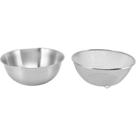Panier égouttoir en acier inoxydable, drainage rapide, 24 cm de diamètre, matériau de qualité alimentaire, convient aux saladiers de la cuisine domestique, avec passoire. (1/5)