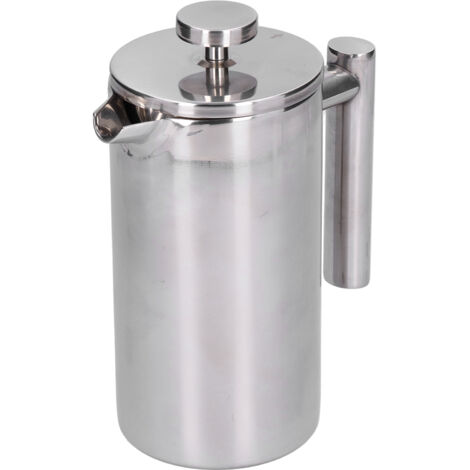 Cafetière manuelle portable en acier inoxydable avec tasse, idéale pour la maison et le bureau, 800 ml (1/5)