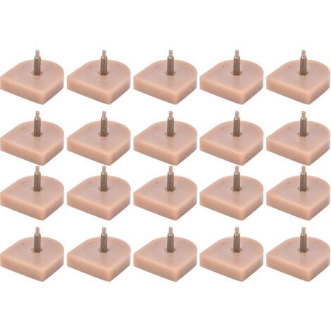Lot de 10 paires de talons hauts de rechange, comprenant des clous, des coussinets et des accessoires de réparation. 615 Beige, 24 x 26 cm. (1/5)