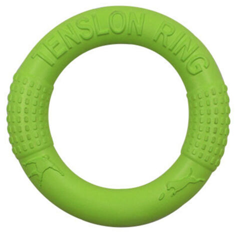 Frisbee pour animaux de compagnie, fabriqué en EVA durable, flottant et interactif, adapté à l'entraînement à la mastication des chiots, petite taille, vert. (1/5)