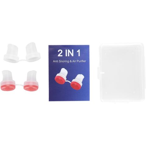 Purificateur nasal anti-ronflement amélioré, dispositif anti-ronflement, filtre à air nasal, rouge. (1/5)