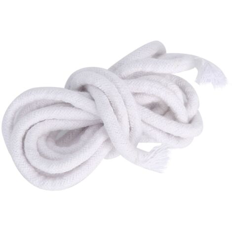 Mèche ronde en coton tressé pour lampe à huile, utilisée pour la fabrication de bougies et de lampes à huile artisanales, 6,6 pieds. (1/5)