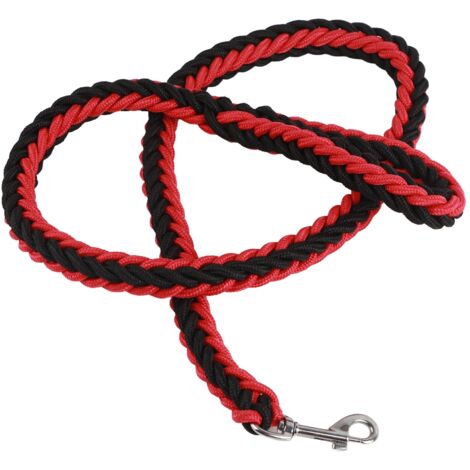 Laisse pour animaux de compagnie en nylon épais et renforcé, résistante aux morsures et à l'abrasion, adaptée à la promenade et au dressage des chiens de taille moyenne, d'une longueur de 1,28 mètre.