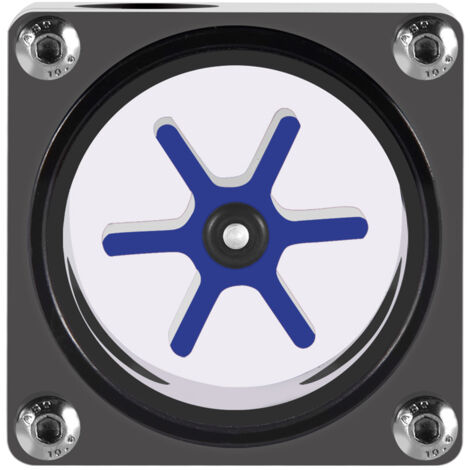 Indicateur de débitmètre à 6 hélices et 3 voies, adapté aux systèmes de refroidissement à eau pour PC, filetage G1/4. (1/5)