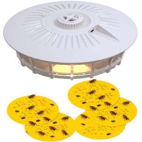Cette ampoule anti-puces est fournie avec 5 plaques collantes et permet d'éliminer les puces et les punaises de lit chez les chats et les chiens. (1/5)