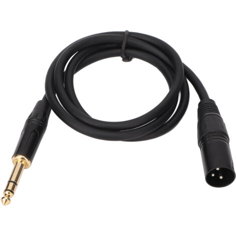Câble 6,35 mm vers XLR, câble symétrique stéréo 3 broches mâle-mâle 1/4 pouce vers XLR, adapté aux haut-parleurs, microphones, équipements de scène, 1 mètre/3,3 pieds. (1/5)