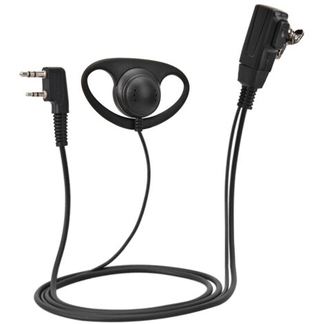 Casque PTT de type K, casque à crochet d'oreille de type D, adapté à la communication radio bidirectionnelle/talkie-walkie. (1/5)