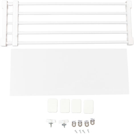 Étagères extensibles à tension pour armoires, installation sans clous, adaptées aux armoires et aux placards, longueur 75-120 cm / 29,5-47,2 pouces. (1/5)