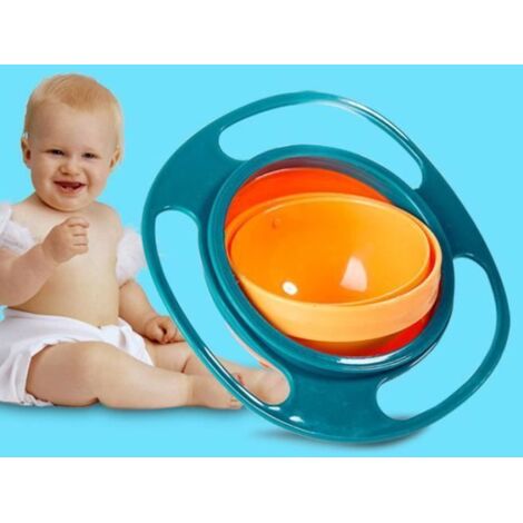 Bol Enfant Anti-Renversement - 1 Pièce - Plastique Vert - Micro-ondes - 9 CM (1/4)