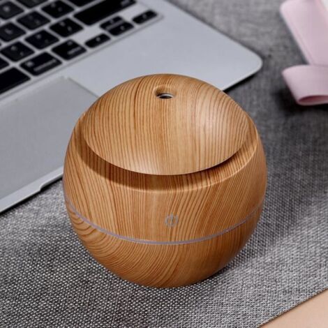 Humidificateur USB - 1 Unité - Bois Clair - 200 mL - Ultrasonique - Aromathérapie - Bureau (1/4)