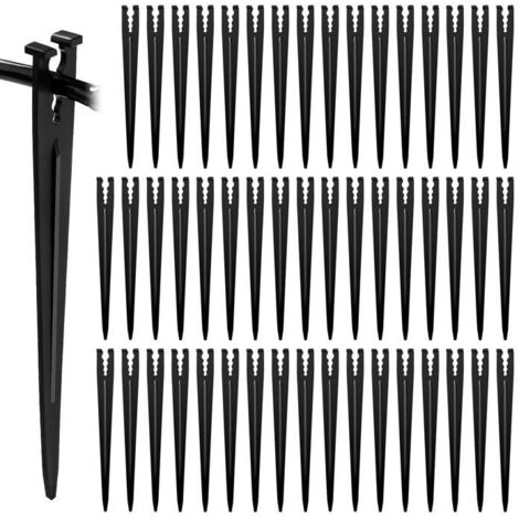 50 piquets support irrigation,plastique,résistant corrosion,tuyau 3/5 4/7,jardin potager (1/5)