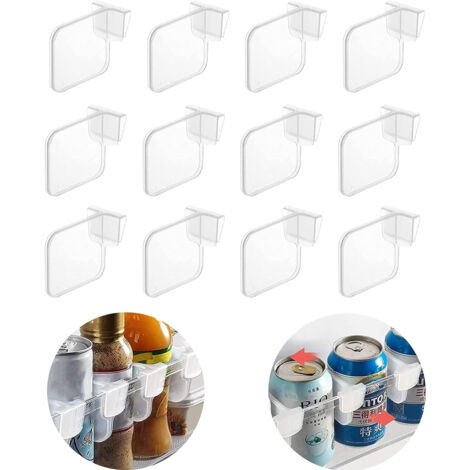 12 paniers de rangement en plastique, organisateurs d'espace pour réfrigérateur, séparateurs de tiroir portables (1/5)