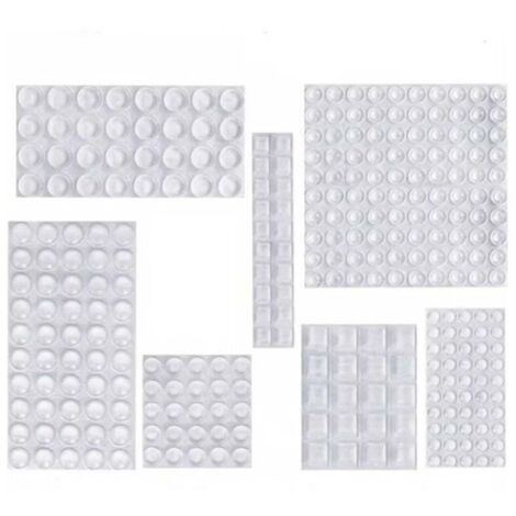 Patins en silicone, coussinets antibruit, patins de protection en caoutchouc auto-adhésifs, pieds antidérapants transparents, adaptés aux portes, armoires, cuisines, salles de bains et bureaux, dispon (1/5)