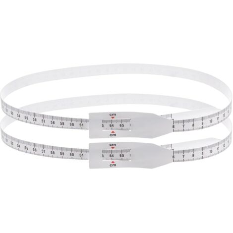 Ruban Mesure Tête - 2 Pièces - Plastique PP - Flexible - Enfant et Objet Cylindrique - 70cm Blanc (1/5)
