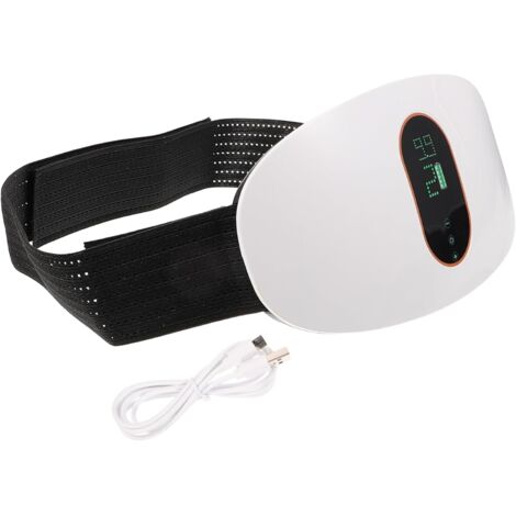 Ceinture De Massage Vibrante - 1 Pièce - ABS - Rechargeable - Pour Abdominaux Et Taille - Blanc - 24x12x3 Cm (1/5)