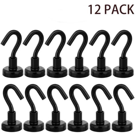 Crochets magnétiques puissants, capacité de charge de 5,4 kg (12 lb), adaptés aux cabines de bateaux de croisière, aux cuisines, aux réfrigérateurs, aux barbecues, aux outils, aux clés, etc. Crochets