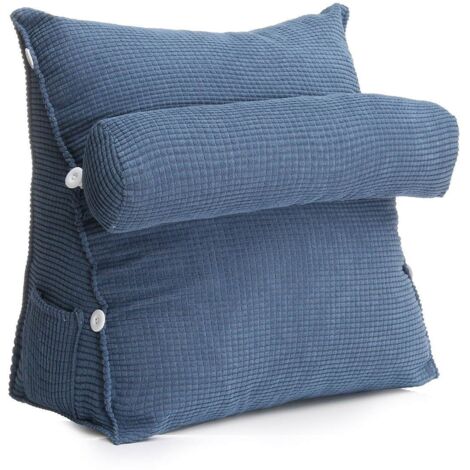 Coussins de soutien réglables, appui-tête en coton et lin, dossier, coussin triangulaire en forme de coin, soutien lombaire, canapé, chaise de bureau, oreiller de lecture, coussin décoratif. (1/5)