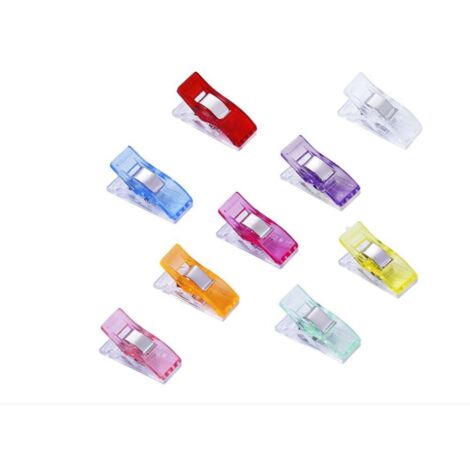 Pinces à coudre en plastique, paquet de 120, pinces à tissu, accessoires de couture, ensemble de pinces pour loisirs créatifs, convient à la couture de tissus DIY, 9 couleurs par taille.