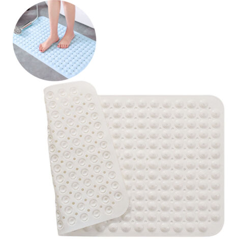 Tapis de bain doux pour la peau, sans BPA - Tapis de bain 100 x 40 cm, antidérapant, adapté aux enfants et aux bébés - Tapis de douche antidérapant (1/5)