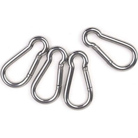 Mousquetons à ressort en acier inoxydable de 7,6 cm (3 pouces) - Lot de 4 - Mousquetons à ressort en acier inoxydable de 7,6 cm (3 pouces) - Lot de 4