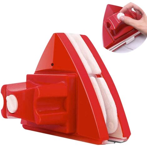Nettoyeur de vitres double face avec raclette magnétique et outils de nettoyage brosse de nettoyage magnétique à glissement réglable sur 4 vitesses. (1/5)