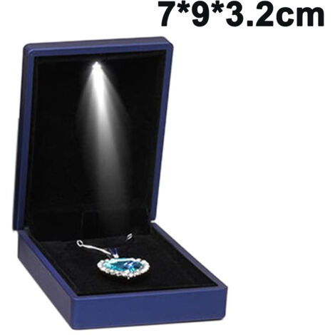 Boîte à pendentifs, coffret à bijoux et coffret cadeau - doublure amovible et douce - boîte de rangement et organisateur pour colliers (1/5)