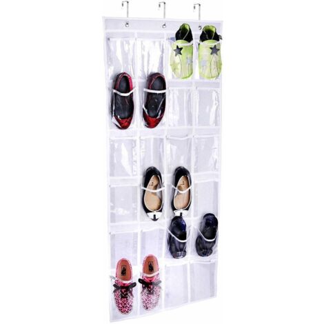 Étagère à chaussures suspendue derrière la porte, sac de rangement suspendu à 24 poches (1/5)