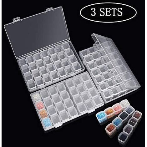Boîtes de tri en plastique pour le rangement de petites pièces, avec 28 compartiments. (1/5)