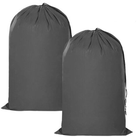 Deux sacs à linge de voyage, lavables en machine, grande capacité, peuvent contenir jusqu'à quatre lavages, se rangent facilement dans un panier à linge. (1/5)
