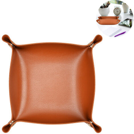 Les plateaux en cuir peuvent servir à ranger bijoux, dés, tables de chevet, clés, téléphones portables, pièces de monnaie, montres, bonbons et autres petits objets. Ils peuvent également faire office (1/5)