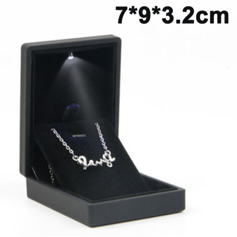 Boîte à pendentifs, coffret à bijoux et coffret cadeau - doublure amovible et douce - boîte de rangement et organisateur pour colliers (1/5)