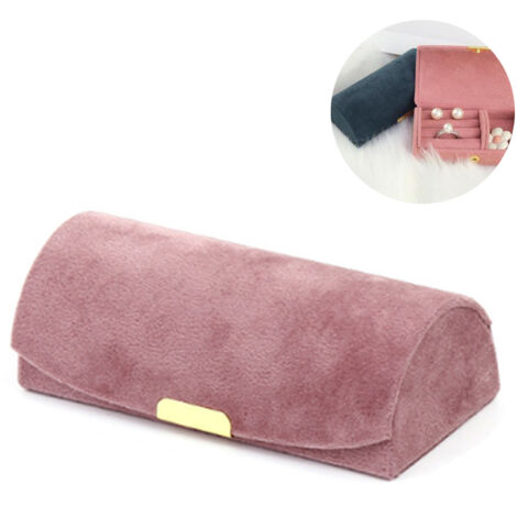 Boîte à bijoux haut de gamme en forme d'arche, pochette de voyage portable pour ranger les bijoux, boîte de rangement pour bracelets et boucles d'oreilles (1/5)