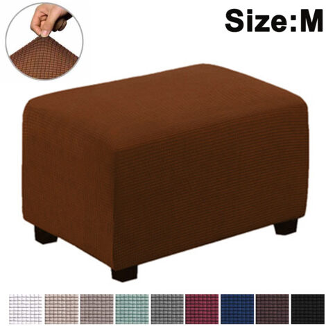 Housse élastique pour repose-pieds, protection pour repose-pieds, housse de rangement pour repose-pieds, protection pour meubles, housse souple rectangulaire pour repose-pieds avec ceinture élastique. (1/5)