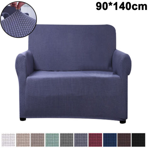 Housse de canapé élastique, protection pour meubles  housse de canapé douce avec base élastique  housse de canapé universelle en velours à carreaux, coloris uni. (1/5)