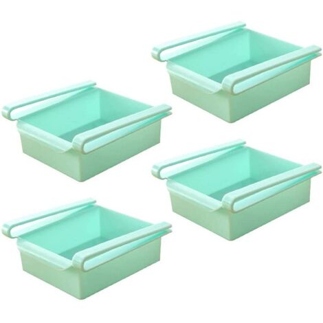 Ensemble de quatre tiroirs pour réfrigérateur, boîtes de conservation pour congélateur, étagère de rangement pour aliments de cuisine (1/5)