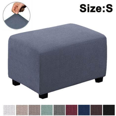 Housse élastique pour repose-pieds, protection pour repose-pieds, housse de rangement pour repose-pieds, protection pour meubles, housse souple rectangulaire pour repose-pieds avec ceinture élastique. (1/5)
