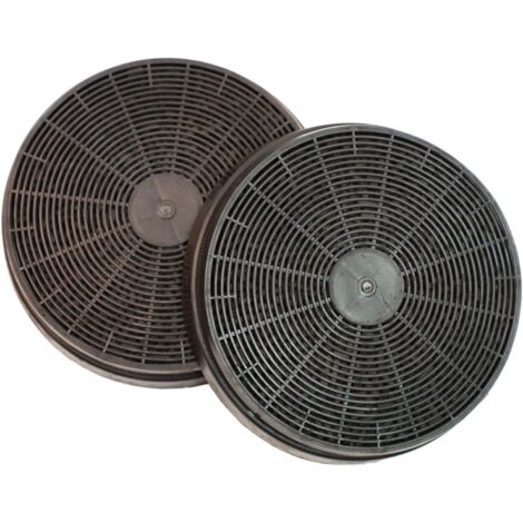 Filtre à charbon - Lot de 2 - Rond 175x34mm - Filtration odeurs - Hotte aspirante - Compatible Rosières Candy