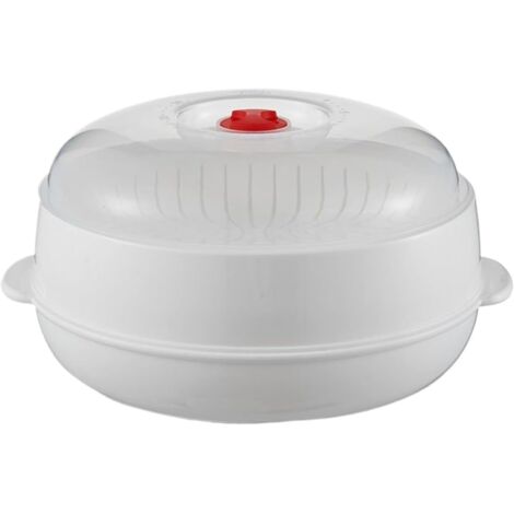 Cuiseur Vapeur Micro-ondes - 1 Unité - Plastique Alimentaire - Cuisson Rapide Riz Légumes - Pour Famille - Avec Couvercle (1/5)