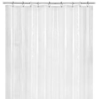 Rideau de douche transparent en PEVA avec aimant lesté, résistant aux moisissures et imperméable.