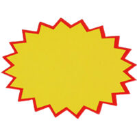 100 étiquettes promotionnelles vierges en forme d'étoile, étiquettes publicitaires, signalétique pour magasins, étiquettes de prix en forme d'étoile pour supermarché